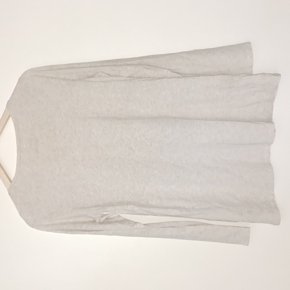 Pure Jill Long Sleeve Stretch Women's Medium Heathered Oatmeal Long Sleeve Shirt - Picture 16 of 16